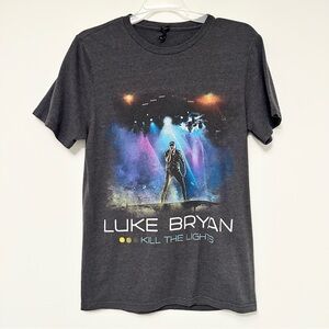 Luke Bryan Kill The Lights Concert Tshirt Charcoal Grey Unisex Size Small